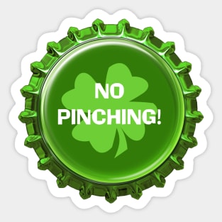 No Pinching! St. Patrick's Day Magnet and Sticker | Cherie(c)2022 Sticker